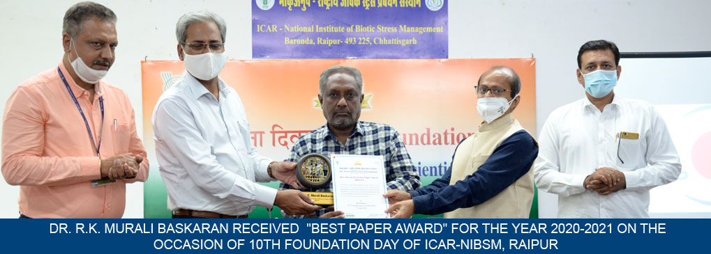 Dr. R.K. Murali Baskaran received  