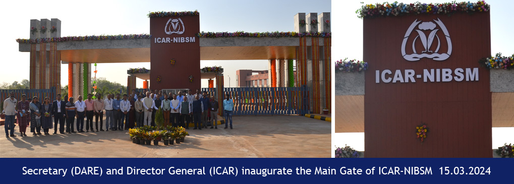 Secretary (DARE) and Director General (ICAR) inaugurate the Main Gate of ICAR-NIBSM On 15-03-2024