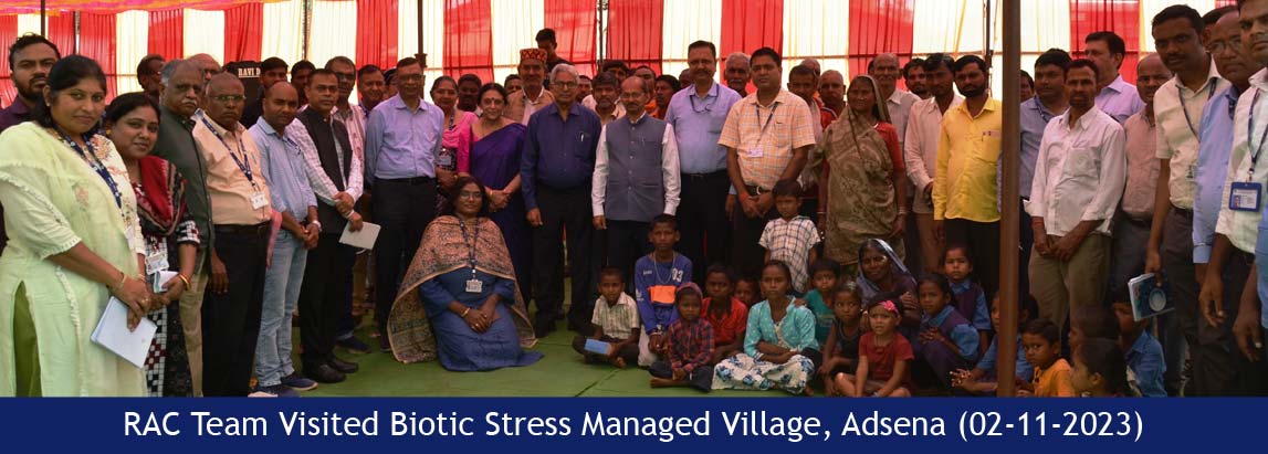 RAC Team Visited Biotic Stress Managed Village, Adsena