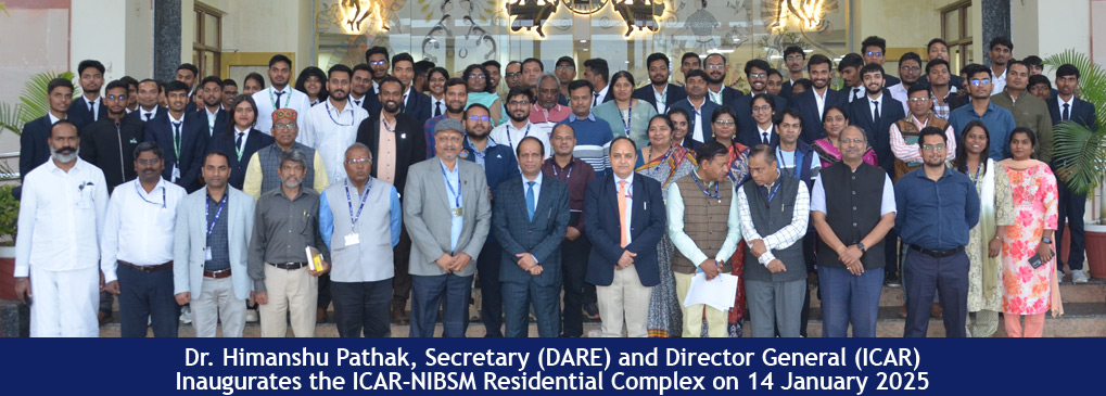 Dr. Himanshu Pathak, Secretary (DARE) and Director General (ICAR) inaugurates the ICAR-NIBSM Residential Complex on 14 January 2025